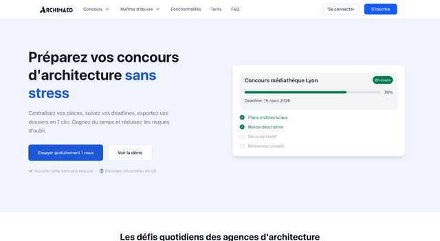 Création de saas pour la gestion des concours d'architecture
