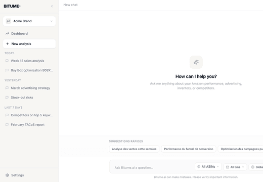 Réalisation de la plateforme bitume.ai