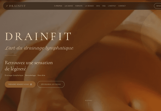 Réalisation du site internet Drainfit